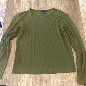 Green Eileen fisher silk shirt